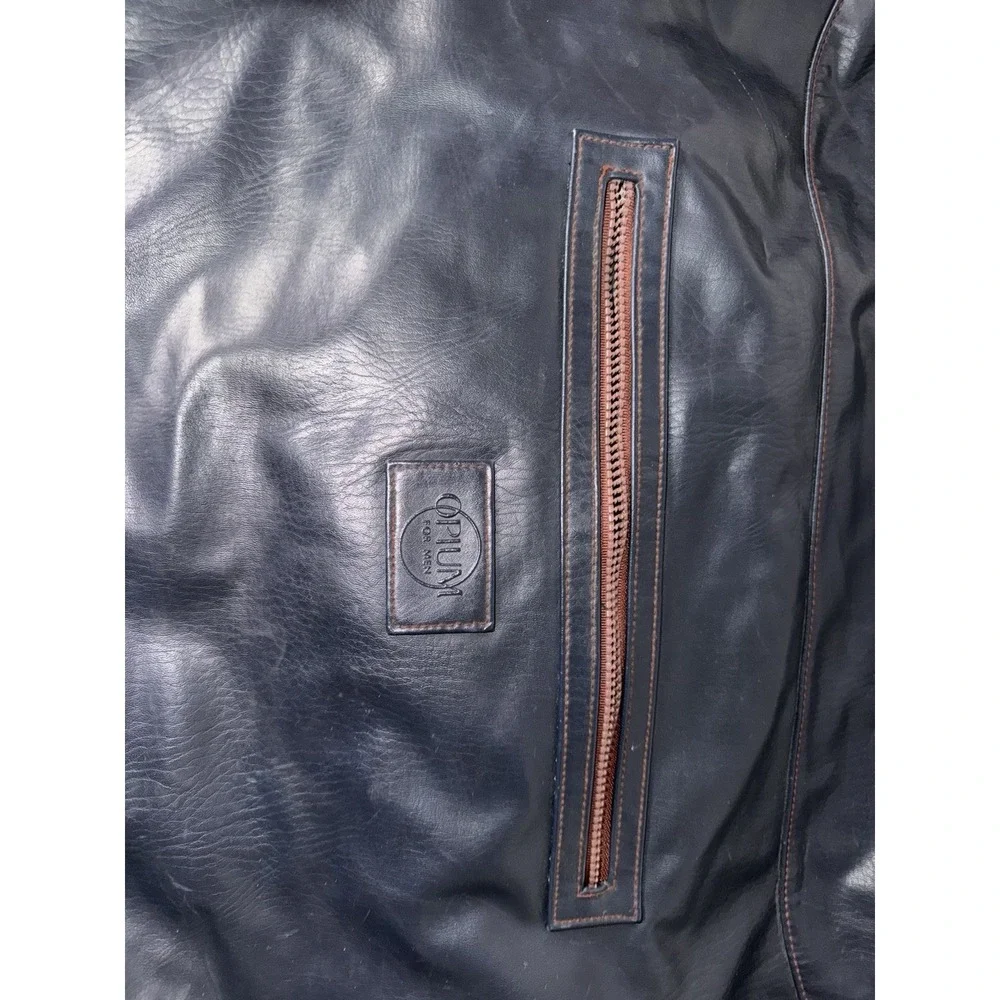 VTG Opium for Men YSL Yves Saint Laurent Navy Blue Faux Duffle Promotional Bag